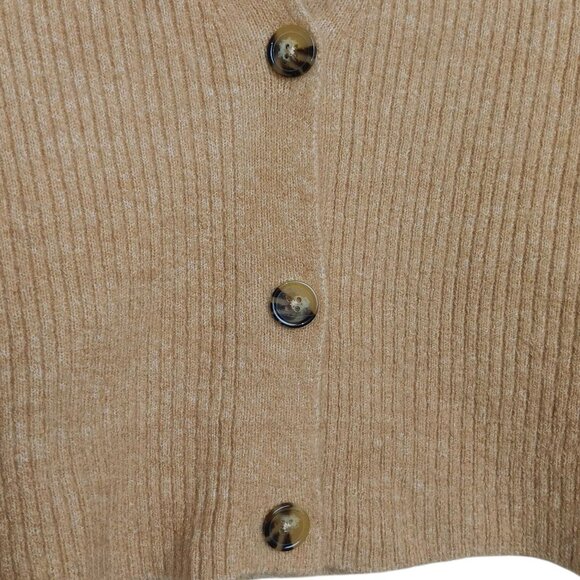 Billabong Cardigan Sweater Crop Ribbed Mustard Yellow Size SMALL - Picture 7 of 11